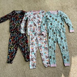 Lot of 3 Base Layers 3T & 5T Minnie Mouse Frozen Elsa Anna